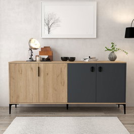 Hanah Home Neva 4001 Consola Roble Zafiro y Antracita